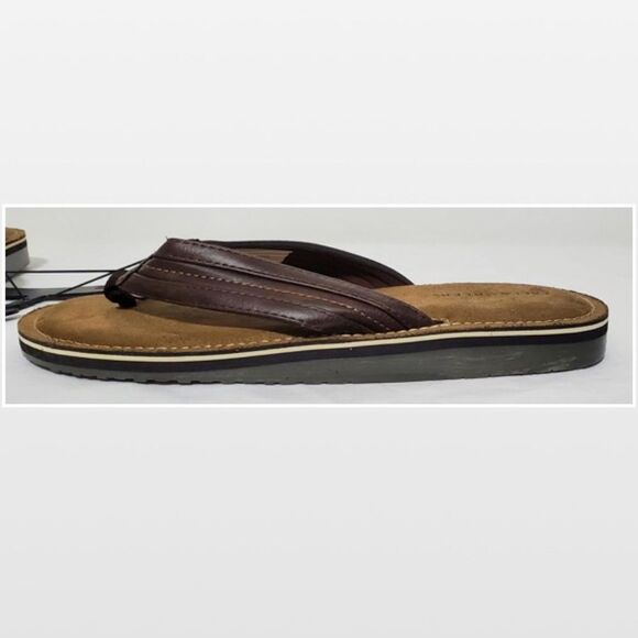 New Falls Creek Mens Flip Flops Shoes Outdoor Brown Tan Size 9 Slip On - Picture 4 of 15